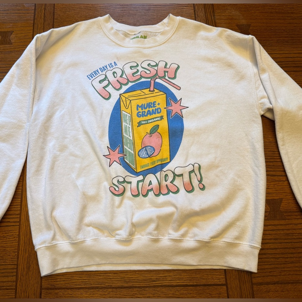 Fresh Start Graphic Crewneck Sweater